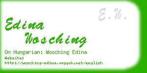 edina wosching business card